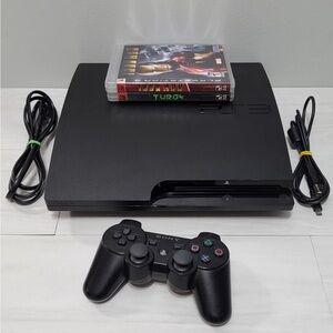 Sony PS3 Slim Console with Controller and Games